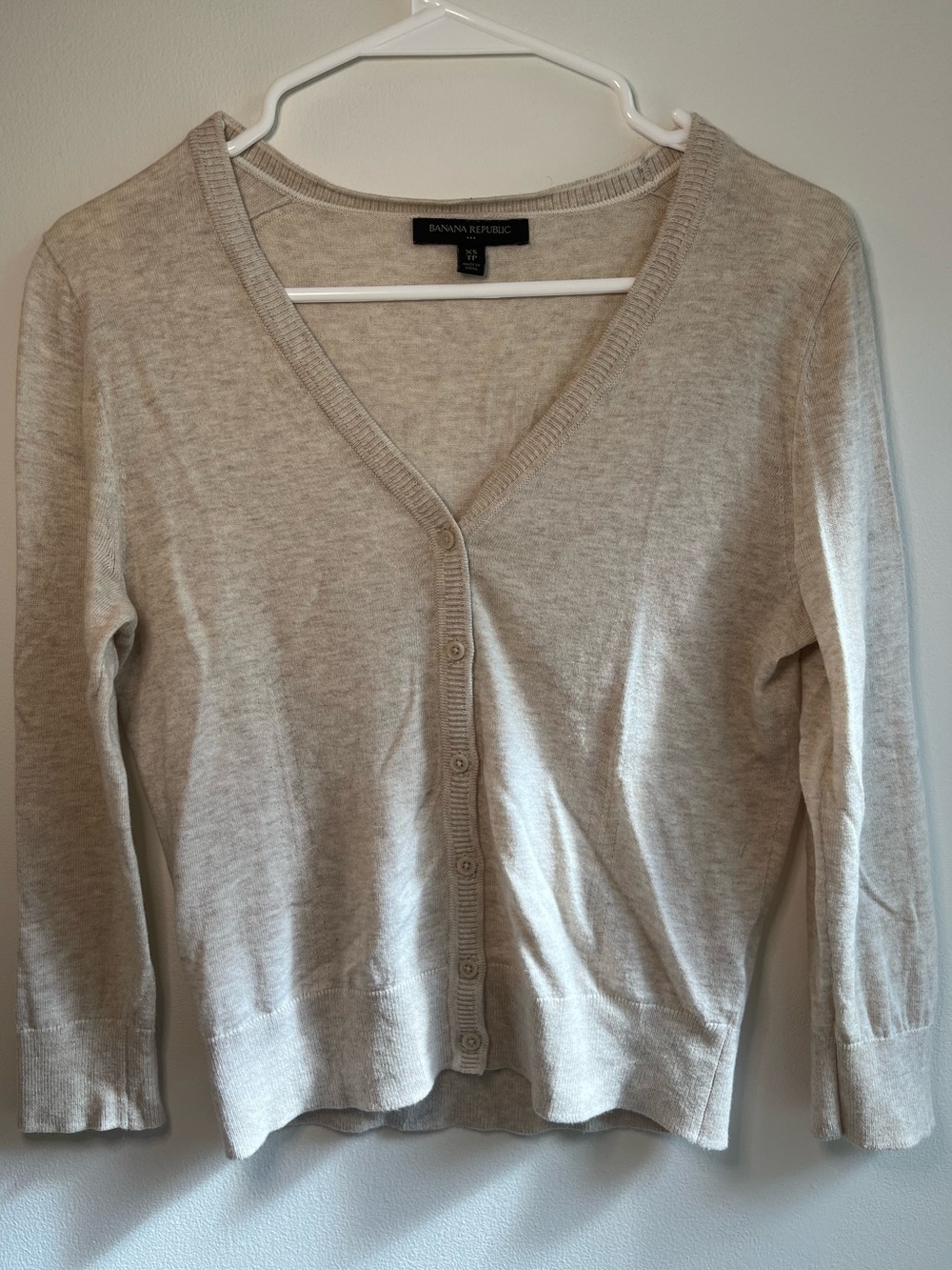 Banana Republic Beige Button-Front Cardigan - XS